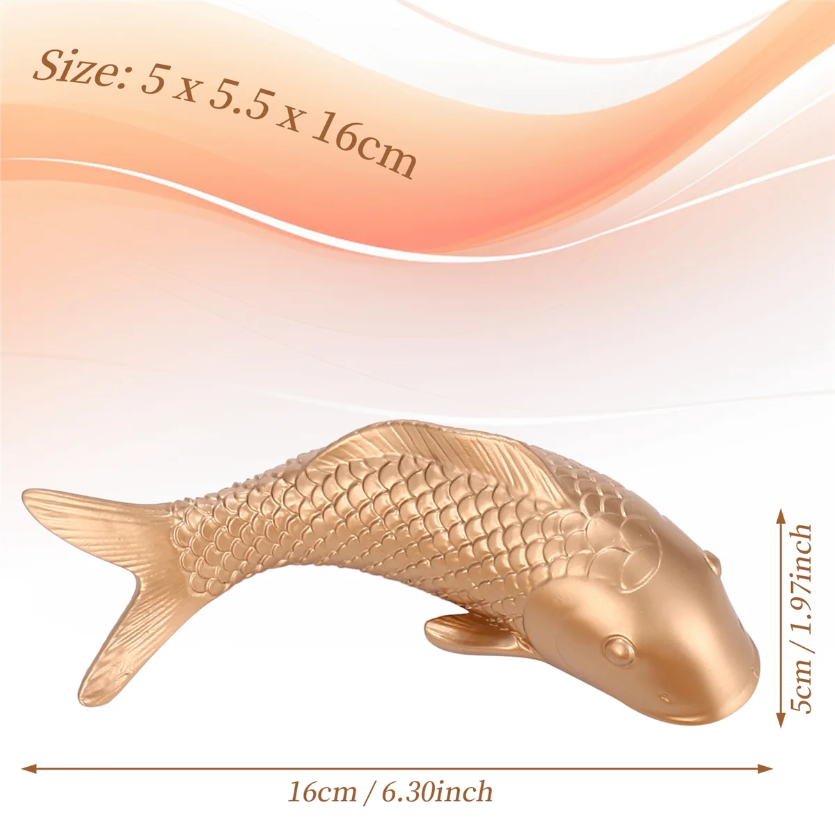 نوعية 2 قطعة الراتنج الكارب الأسماك الذهبية الجدار الشنق زخرفة شخصية الأسماك تمثال للمنزل مطعم حائط الخلفية ديكو