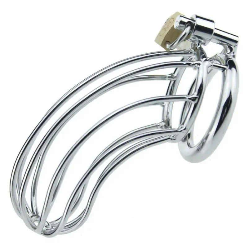 Cock Cage Sex Toys for Men Lockable Stainless Steel Penis Cock Ring Sleeve Lock Male Chastity Device Chastity Belt