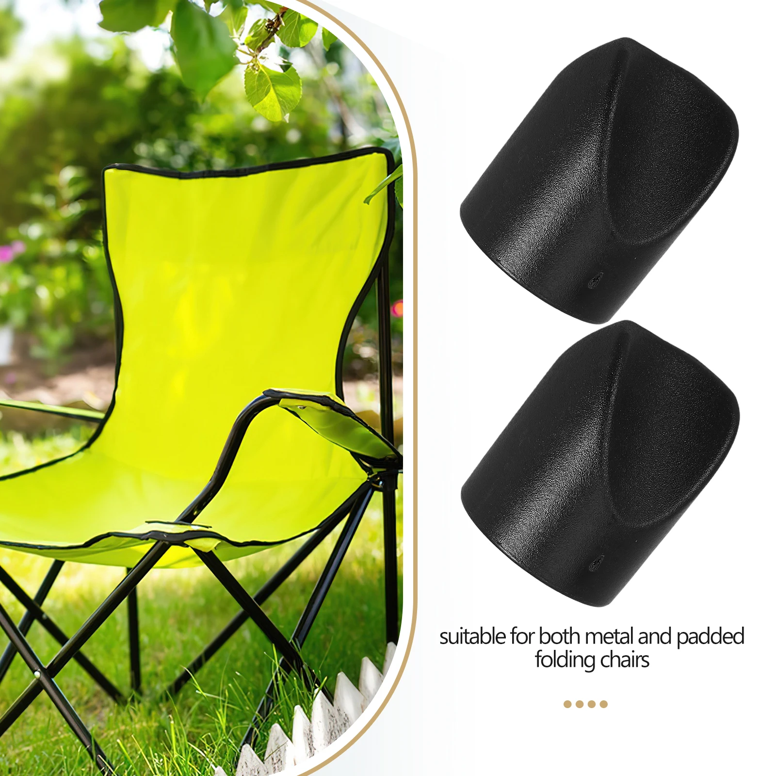 

48 Pcs Folding Chair Parts Replacement Plug Cover Leg Stabilizers Inserts Nylon
