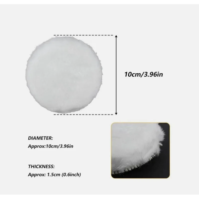 Pad Poles dan Gerinda Wol 4/5/6/7-inci, Pad Wol untuk Poles dan Pembersihan, Roda Wol untuk Poles Mobil, Pad Gerinda Wol Felt