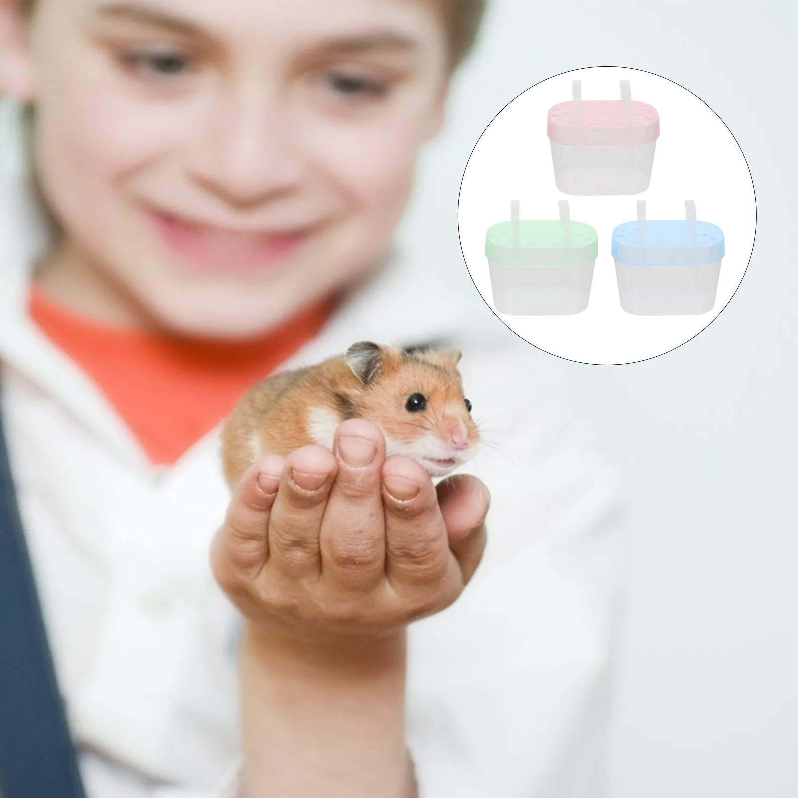 

Набор из 3 портативных переносок для животных: прочные, для хомяков, джербилов, белок, с комфортной вентиляцией, идеально подходят для путешествий