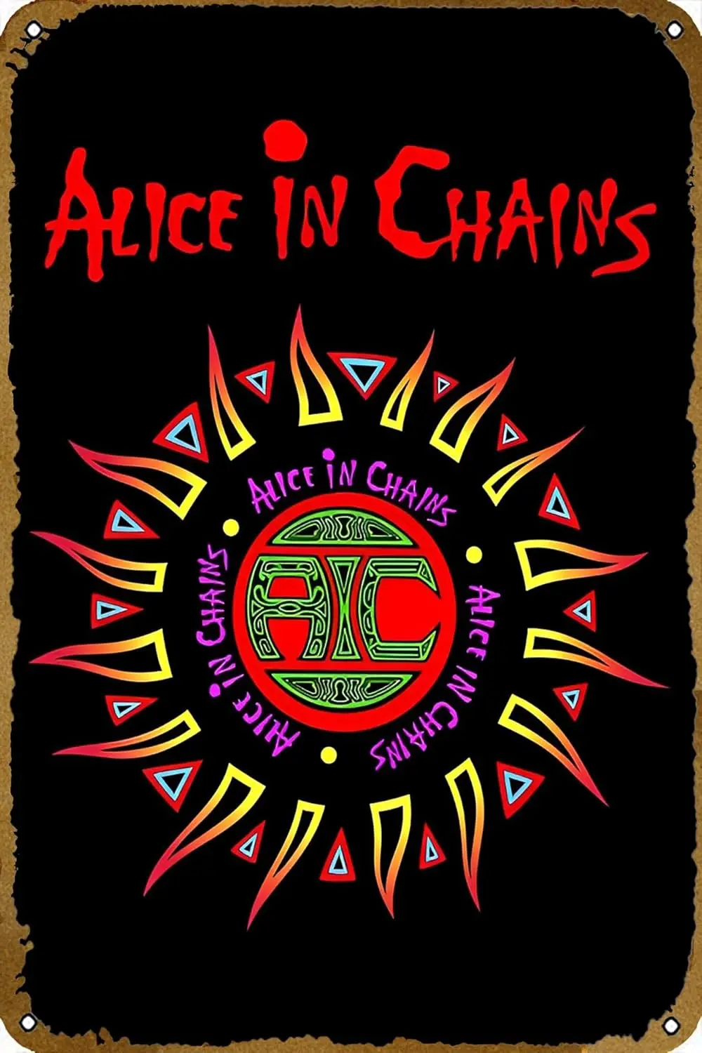 Alice in Chains-cartel de música, cartel de Metal de hojalata, decoración de pared Retro Para el hogar, calle, puerta, bares, Club, restaurantes, cafés, tiendas, Pubs S