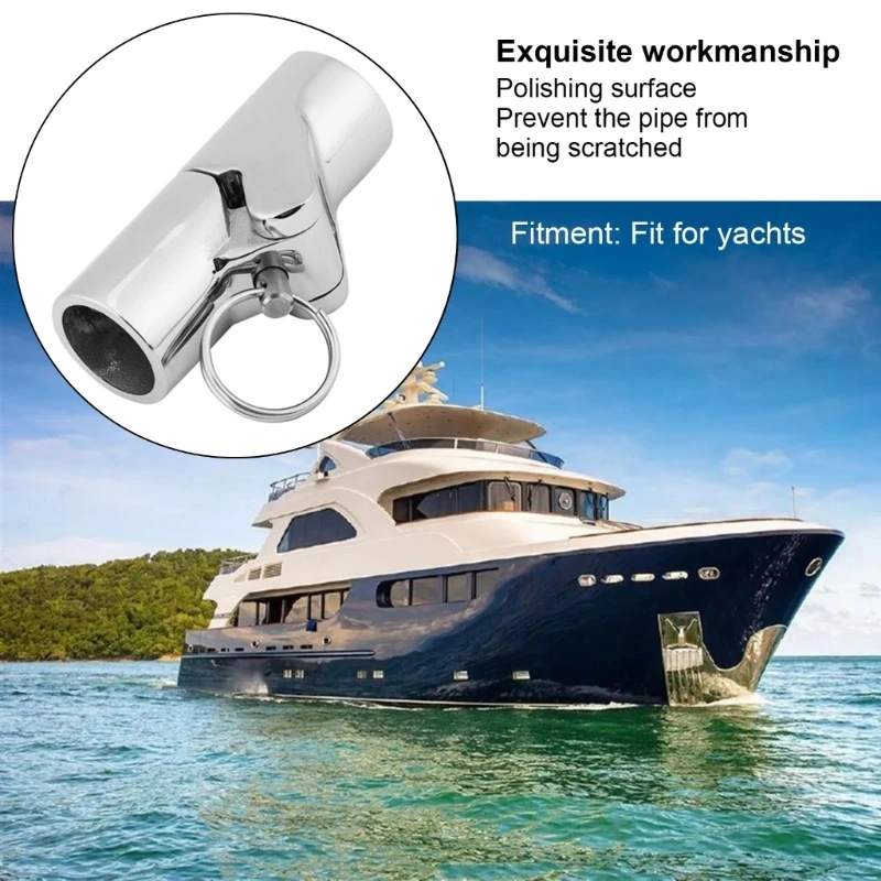 Foldable Stainless Steel Handrail Rotating Coupling Connector for Canopy Yacht Sunshades Support Boat Building Hardware X37F
