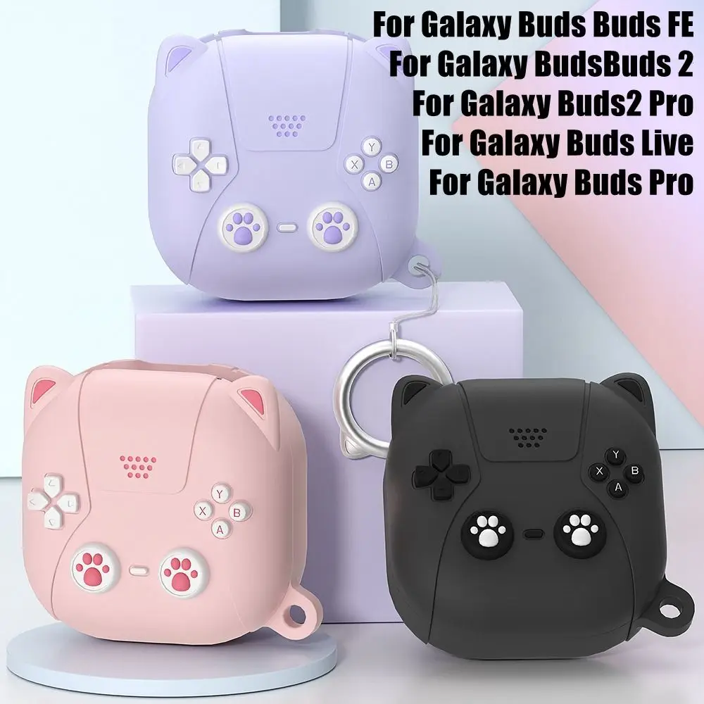 Etui na słuchawki 3D Silikonowe etui ochronne na słuchawki w stylu kreskówkowym Pyłoszczelne do Samsung Galaxy buds live/2/pro/2 pro/FE