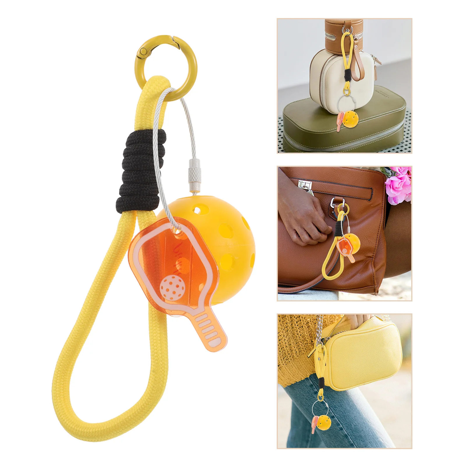

Peak Ball Hanging Decoration Portable Sports Keychain Mini Tennis Pendant for Nylon Cute Women