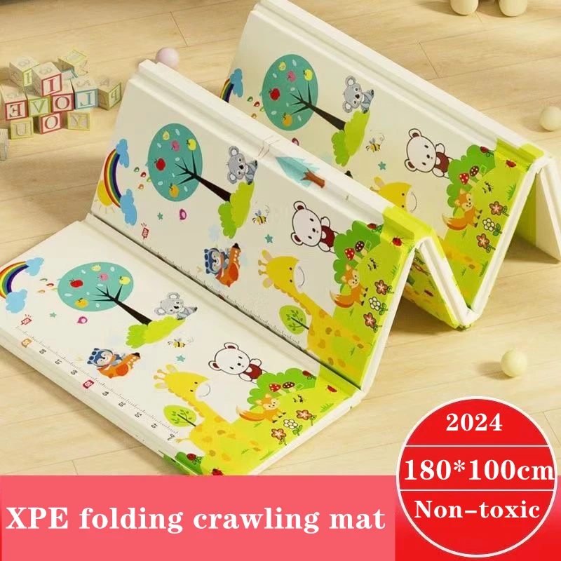 Non-Toxic Foldable Girl Baby Play Mat Educational Children's Carpet in The Nursery Climbing Pad Rug Activitys Games Toys 180*100