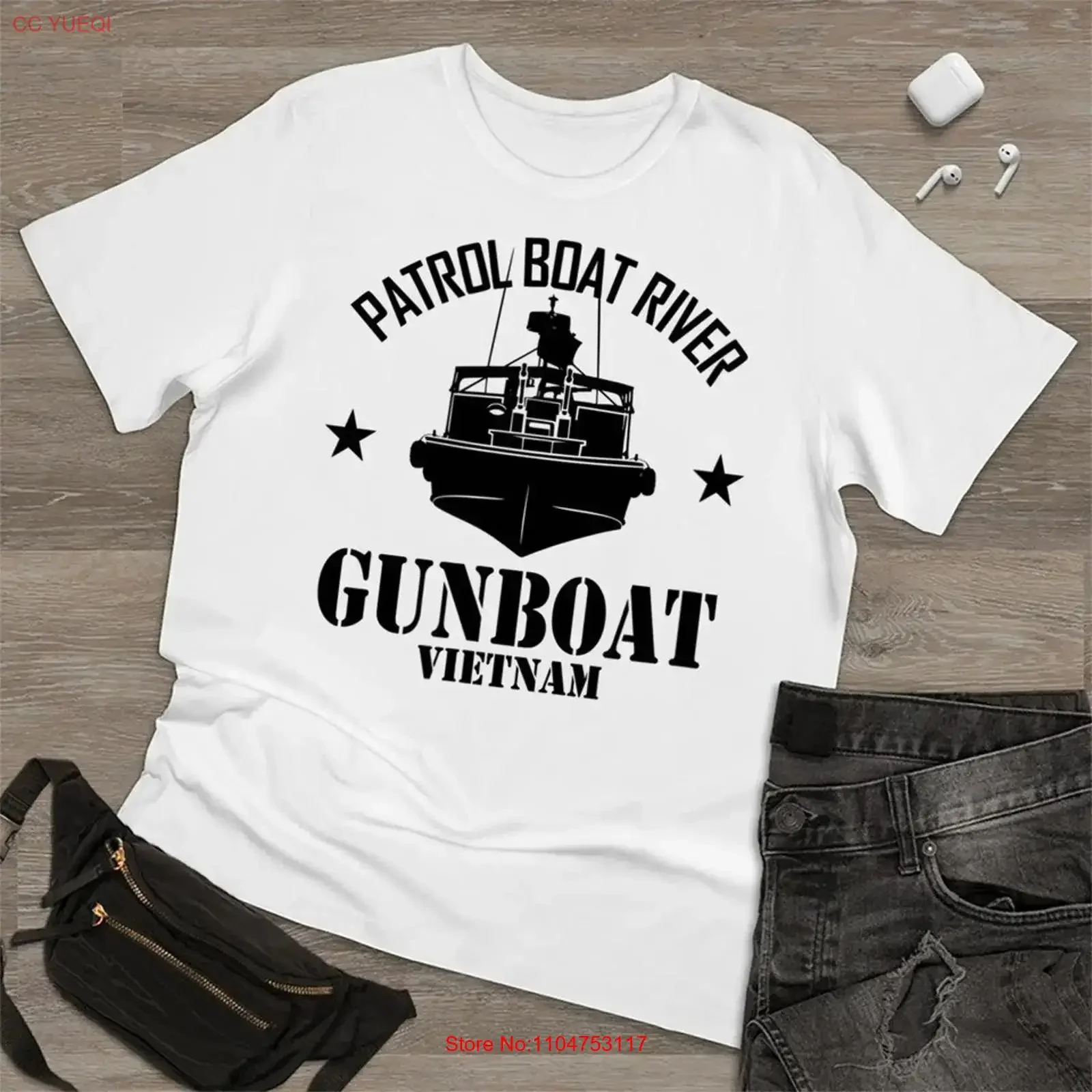 Patrol Boat River PBR Gunboat Vietnam Subdued Veterans Day T Shirt S 5XL Q8987 vintage Washed Stylish Top For Everyday Wear