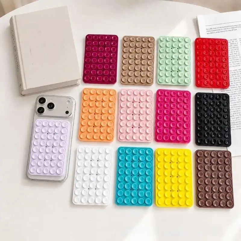 🔈 Support de téléphone portable pliable en silicone, 1 pièce, ventouse double face, support flexible pour téléphone portable