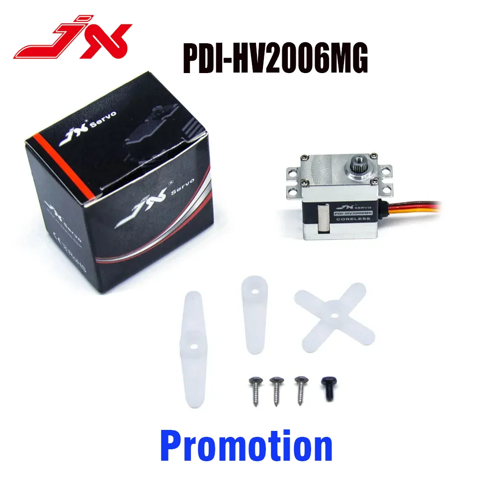 

Сервопривод JX PDI-HV2006MG 6,2 кг 20 г HV Цифровой мотор с металлической шестерней без сердечника Робот БПЛА Хобби Образование Радиоуправляемый вертолет Сервопривод с фиксированным крылом