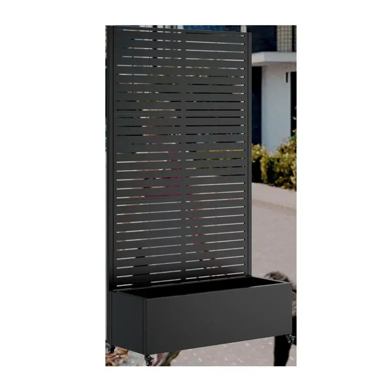 صندوق زراعة معدني مع تعريشة، سرير حديقة مرتفع على عجلات، شاشة خصوصية لتسلق النباتات والكروم، مثالية للخضروات #4