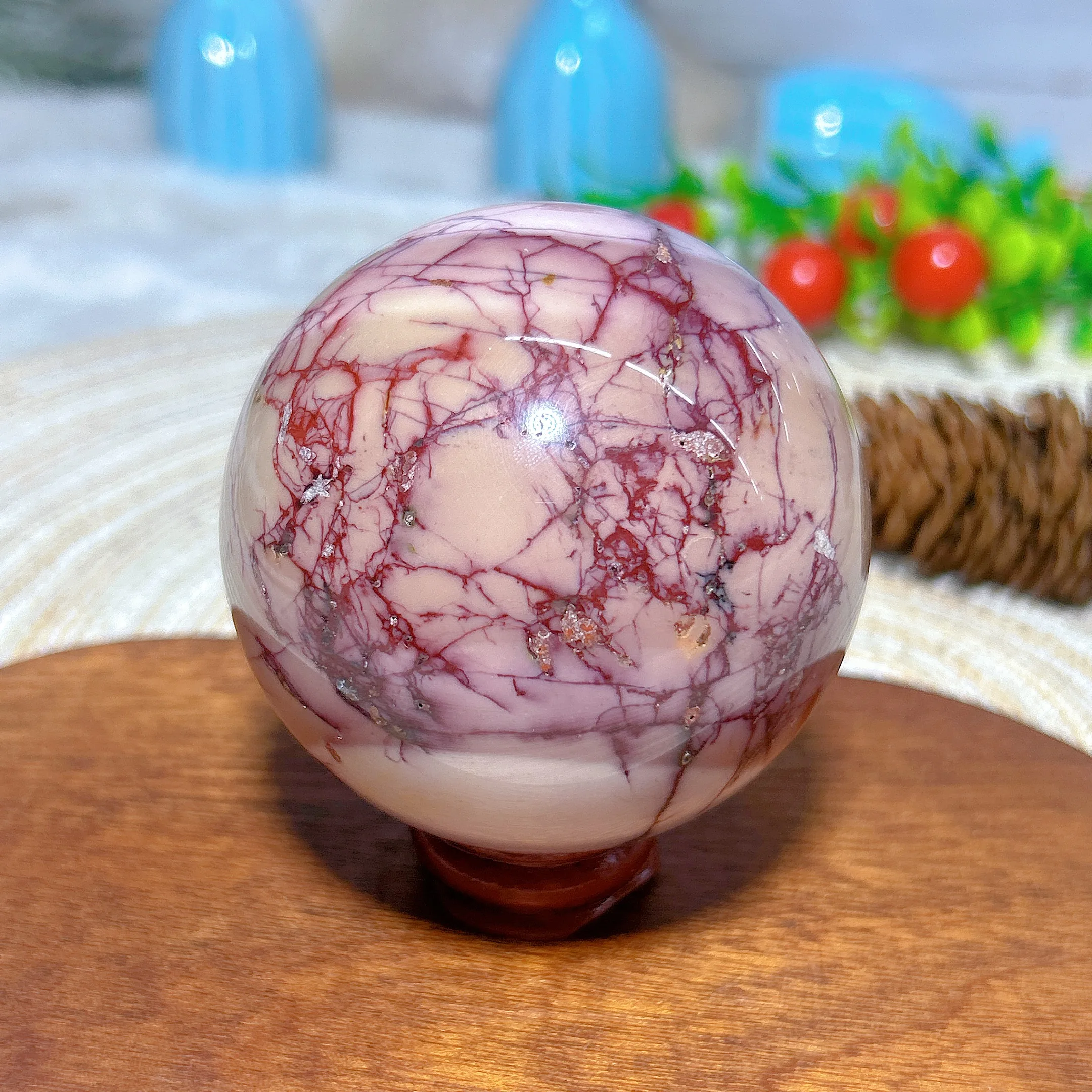 

Natural Crystals Mookaite Sphere Ball Colorful Bounding High Quality Gemstone Energy Home Decorations Ornamen Room Decor Gift