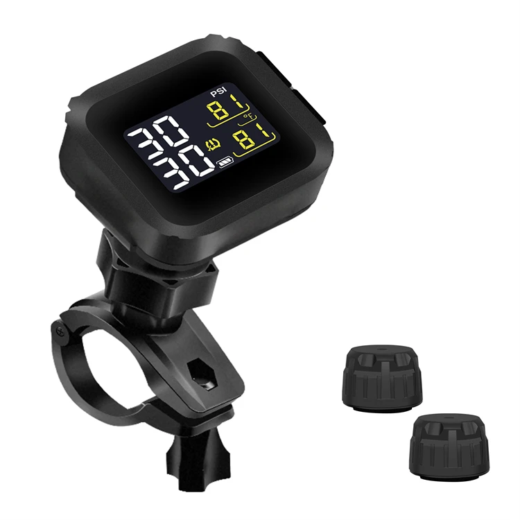 Universal Motorbike Tyre Pressure Safely Alarm System Wireless Tire Pressure Monitor Bicycle Tpms