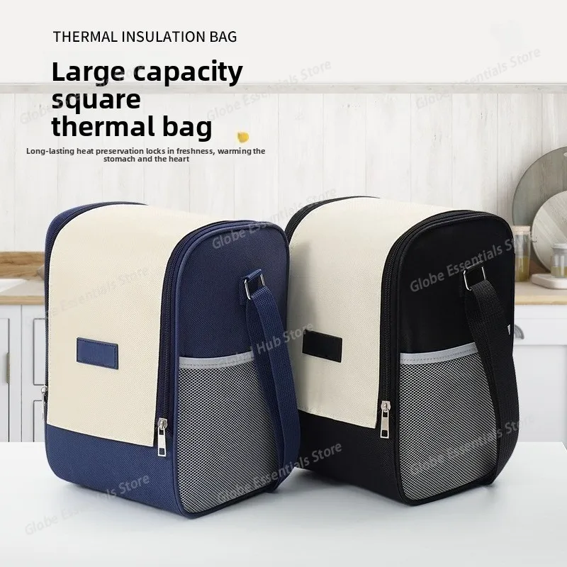 New Lunch Bag Portable Food Thermal Box Durable Office Waterproof Cooler Fresh-Keeping Insulated Case Outdoor Camping Travel