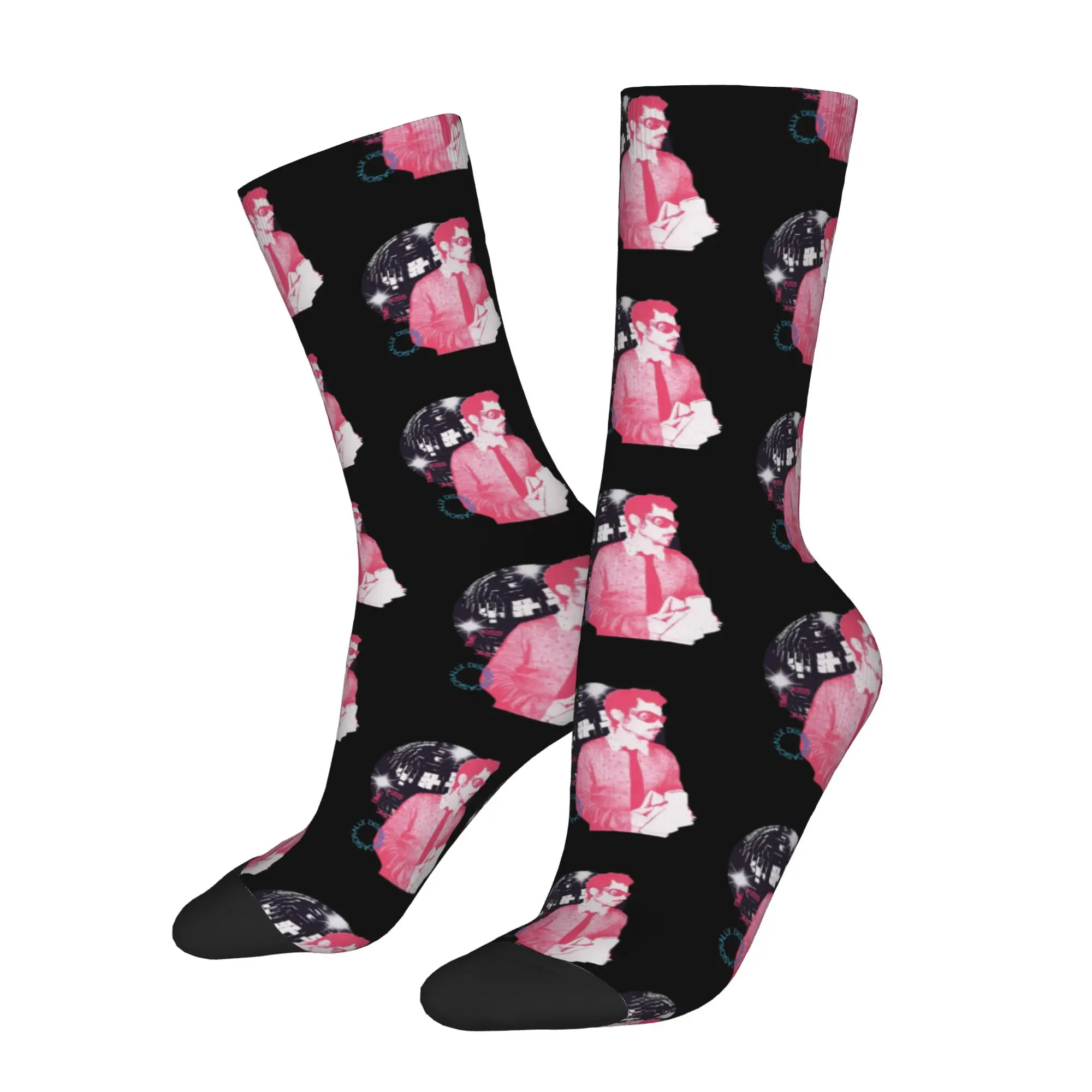 Winter Warm Retro Women Men Harrys Styles Kiss All The Time Album Socks  Non-slip Middle Tube Socks