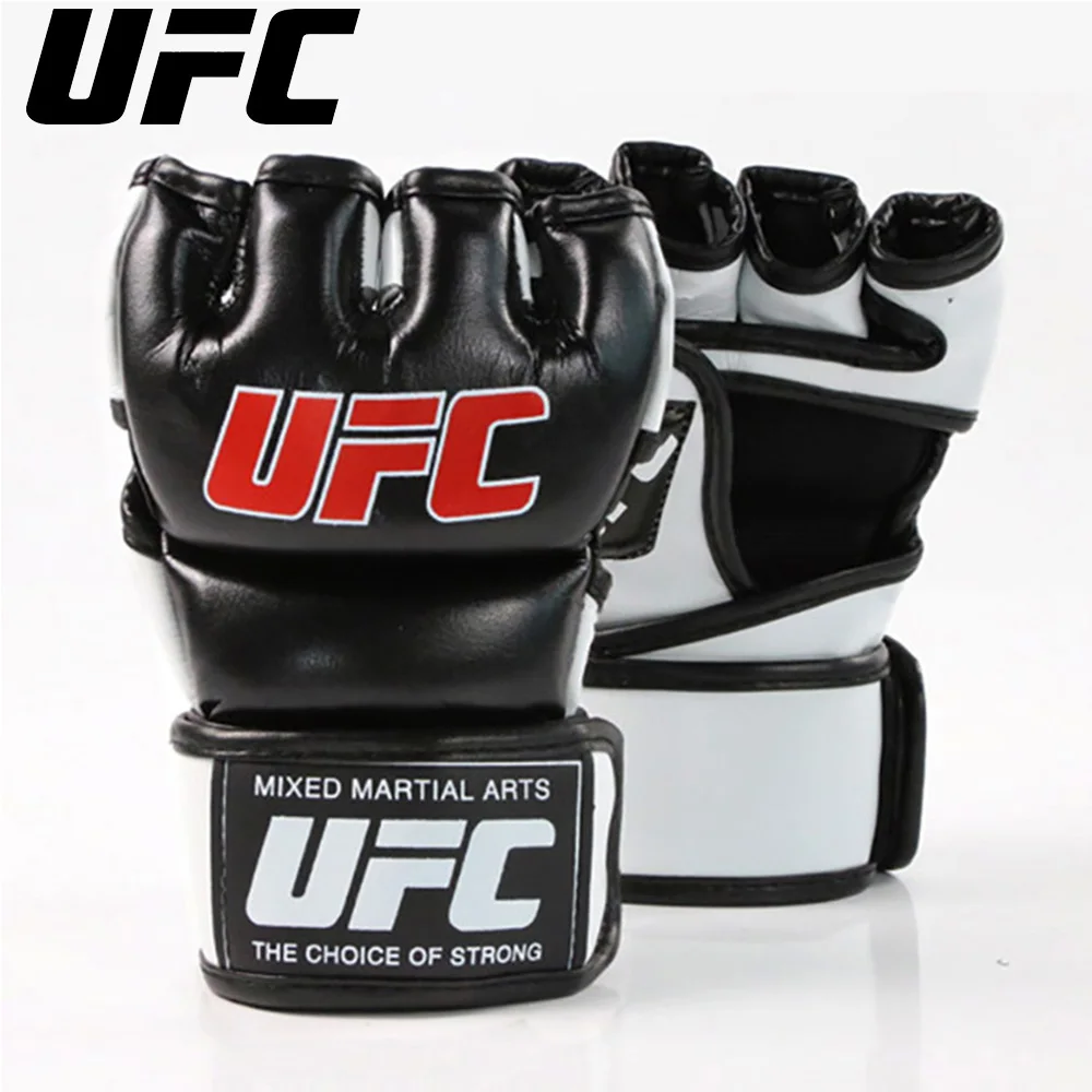 Bild 7: UFC Boxhandschuhe für Mma Muay Thai Free Fighting Fitness Taekwondo Kampf Sandsack Training Halbfinger-Boxhandschuhe