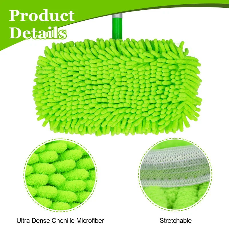 Replacement Mop Refills Pad  for Swiffer Sweeper Mop Dry Wet Mop Refills for Floor Cleaning Microfiber Pads(10-12in)