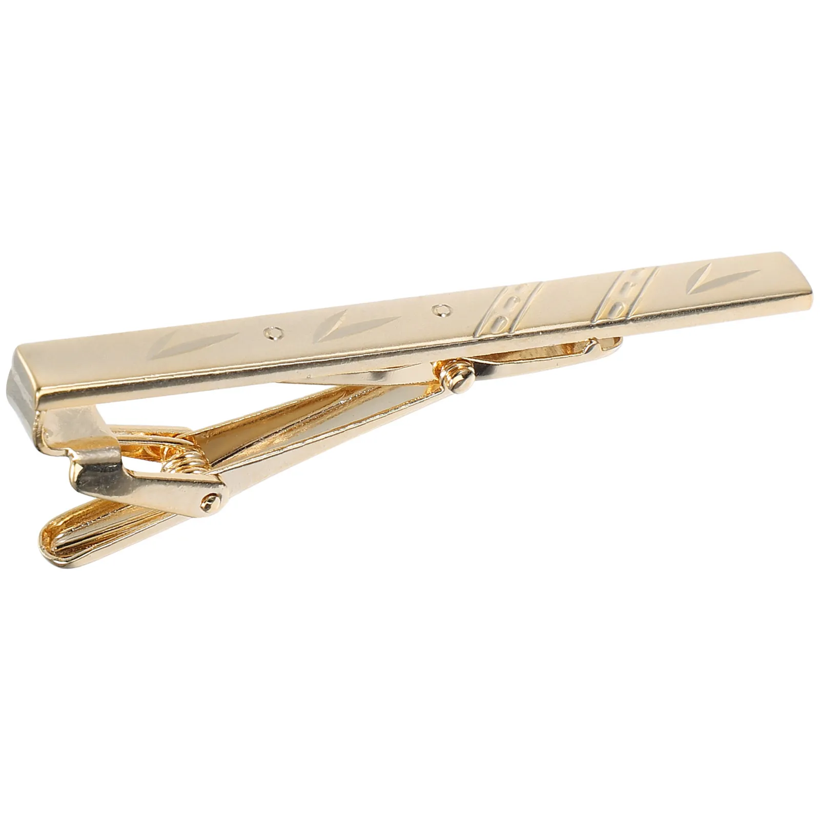 Men Business Tie Clip Golden Metal Fashion Necktie Clasp Formal Wedding Office Suit Accessories Present for Husband Father