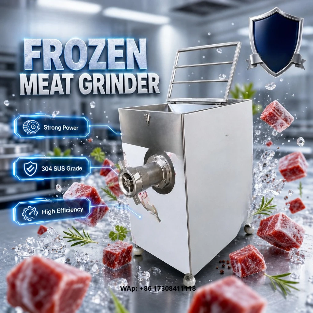 New Industrial Meat Grinder Machine JR-100 5.5kW 500kg/h 100mm Knife Plate Stainless Steel Automatic Food Meat Mincer
