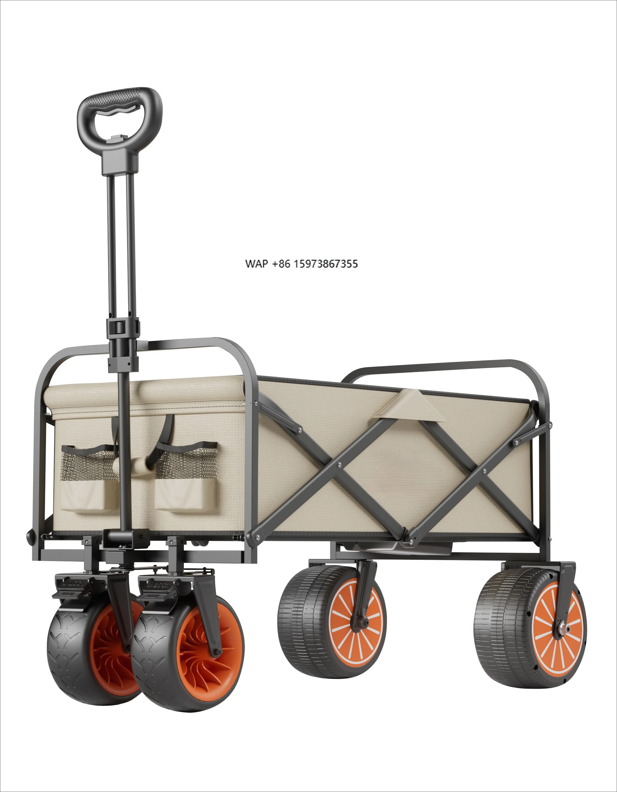 في الهواء الطلق حديقة متعددة الوظائف عربة تخييم قابلة للطي المحمولة عربة الشاطئ عربة كهربائية قابلة للشحن عربة الشاطئ #1