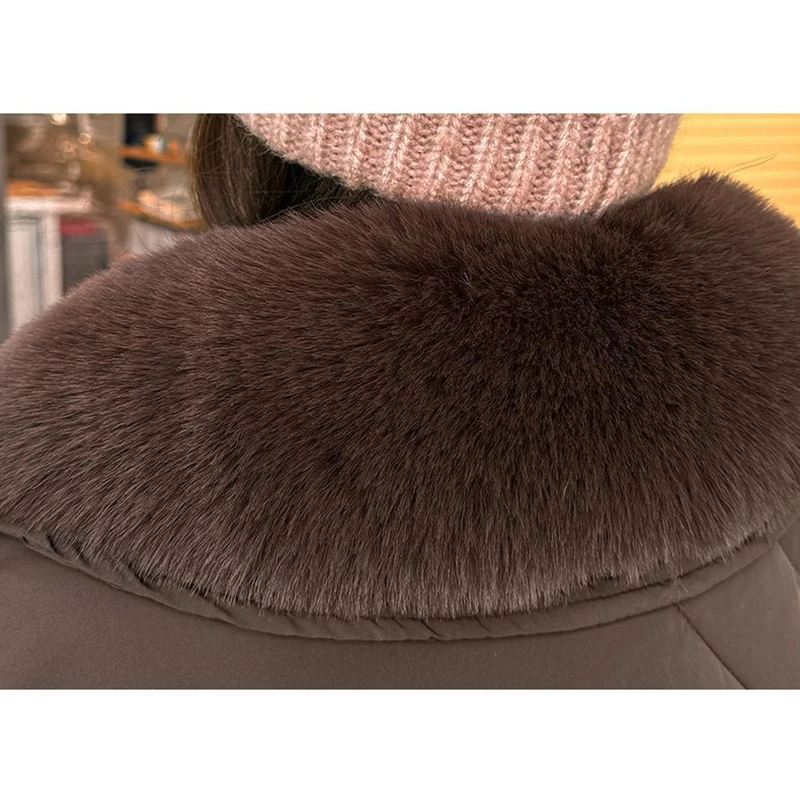 2026 Winter New Short Down Cotton-padded Jacket Women's Overcoat Fashion Loose Chic Cotton Coat Wool Collar Thicke Warm Parka