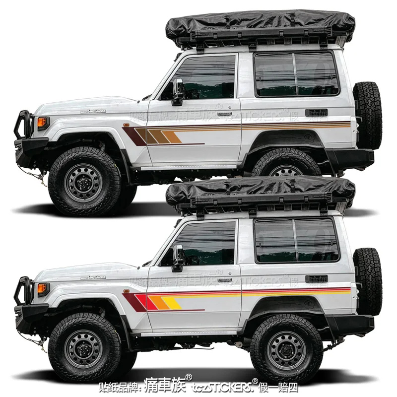 

Car sticker body exterior decoration customized off-road decal film For Toyota Land Cruiser LC71 LC70