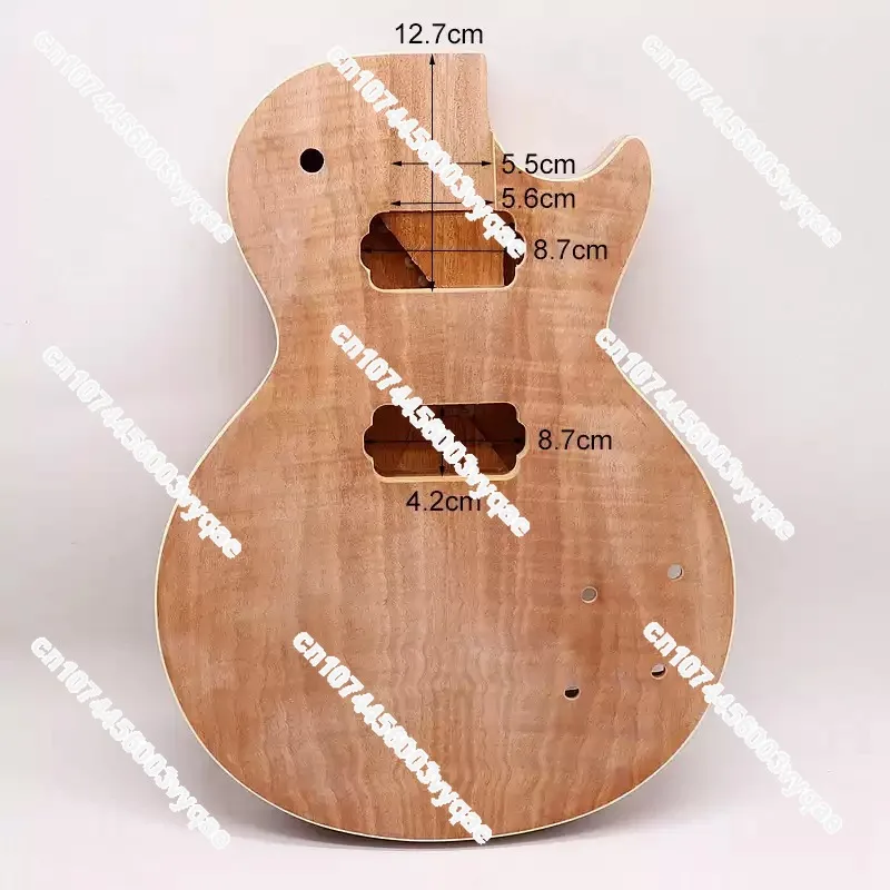 Electric Guitar Body Tiger Pattern Binding DIY Guitar Replacement Body Mahogany Professional for Student Performance
