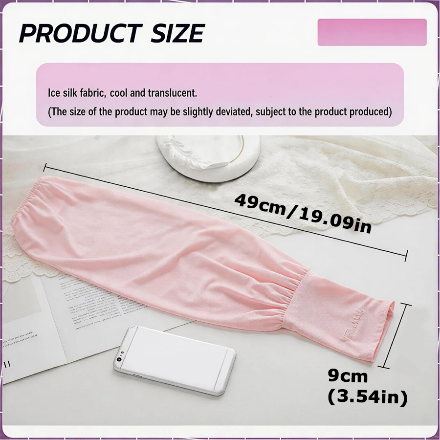 Women's Summer Cooling & Breathable Arm Sleeves – Loose, High-Stretch Outdoor Sports Arm Guards – Fashion Apparel Accessories view 3