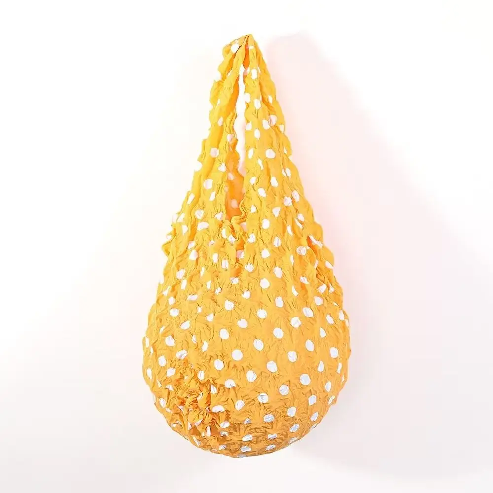 Reusable Bubble Foldable Stretch Bag Shopping Bag Multi Purpose Magic Stretch Puff Bag Large Capacity Chiffon