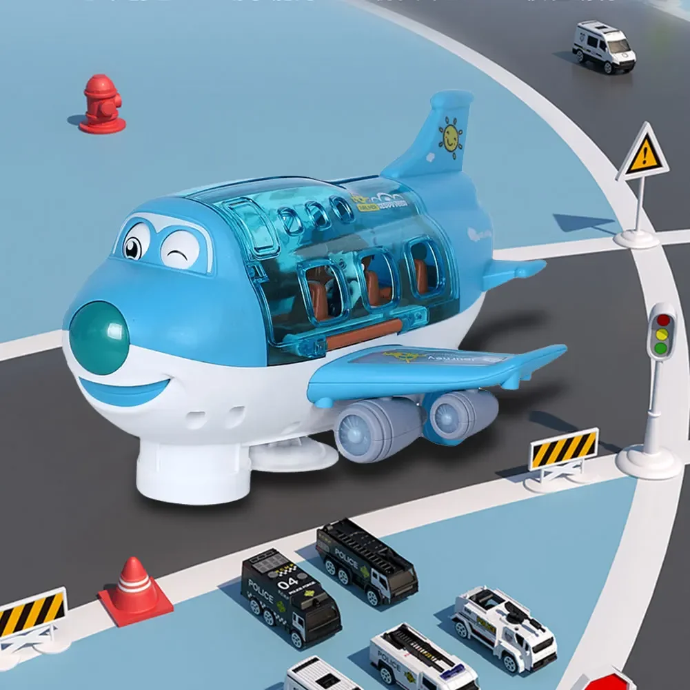

Kids Toys Electric Aircraft Toys Car Cartoon Model Music Simulation Boy Children Traffic Toy Christmas Gifts for Girls