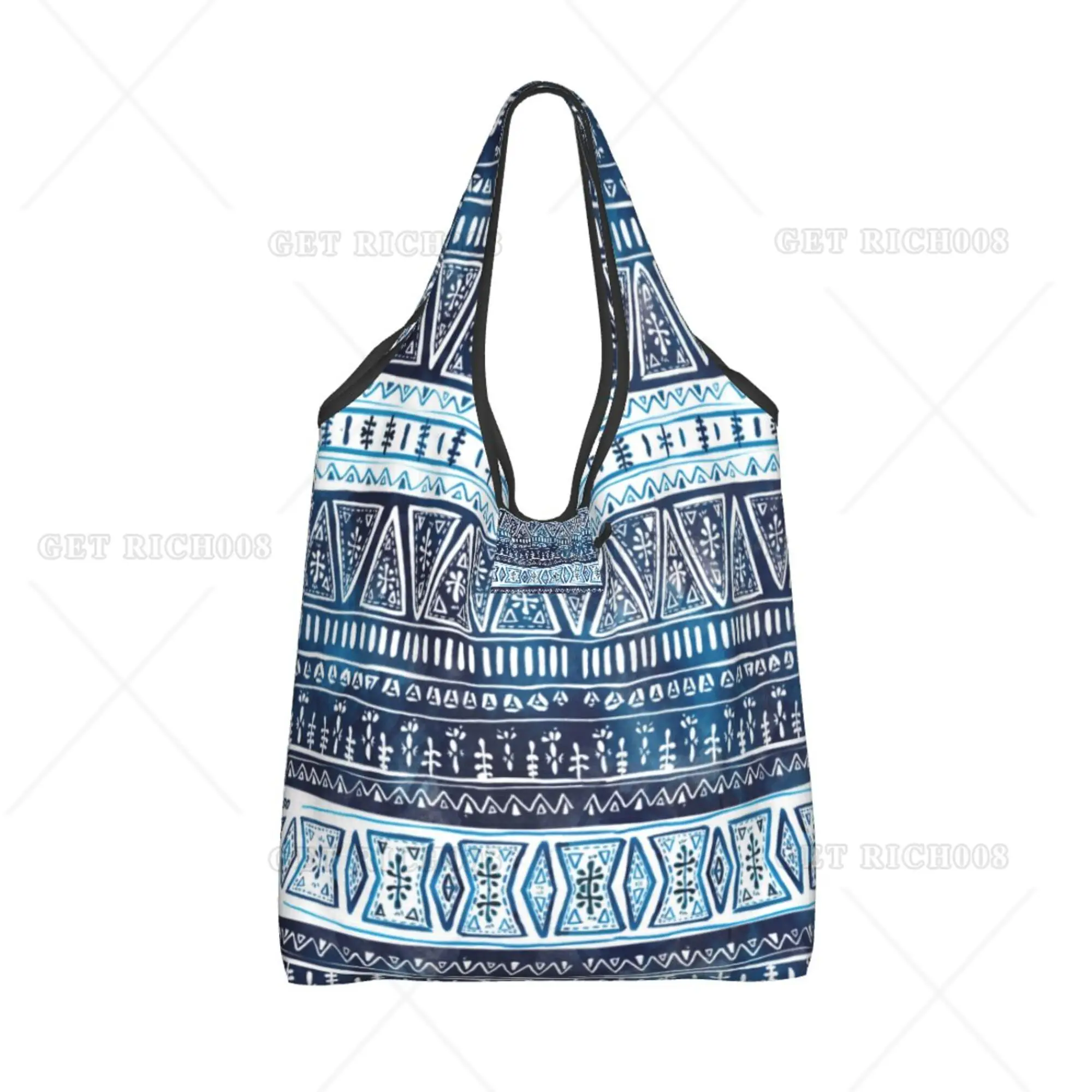 Natal Boho flocos de neve Shoper Bag, sacola portátil, mercearia, saco de compras reutilizável das mulheres, sem zíper, Eco Supermercado Bag