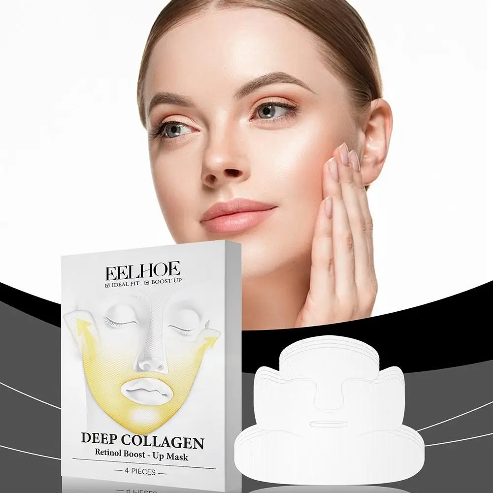 4Pcs/Box Bio-Collagen Real Deep Moisturizing Mask Anti Aging Night Mask Firming Nourish Brightening Skin Care mask