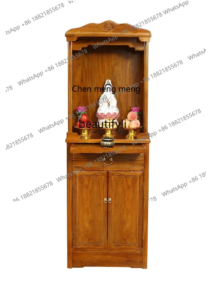 

X Solid Wood New Chinese Style Simple Buddha Shrine Clothes Closet Shrine Altar Cabinet Buddha Shrine Buddha Cabinet