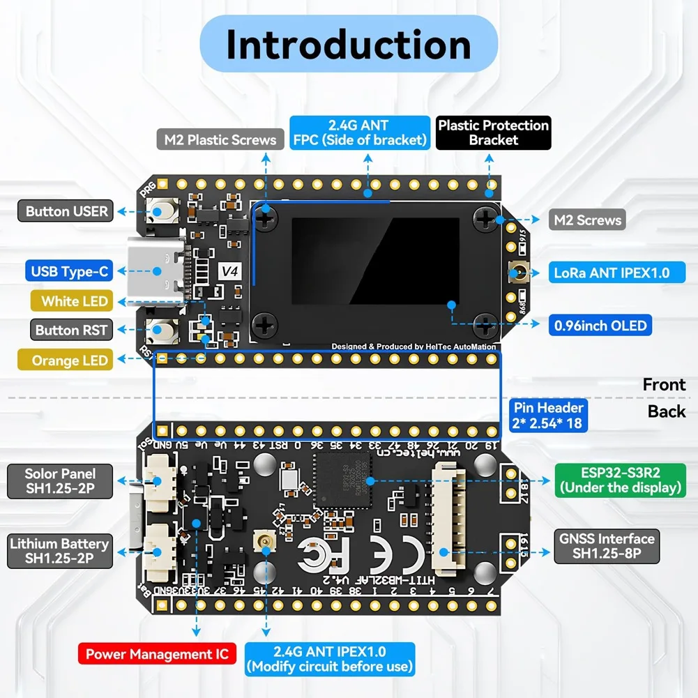 

Высококачественные аксессуары для ПК в наличии: Meshtastic Heltec V4 OLED Solar Powered LoRa 32 V4 Dev-Board GPS