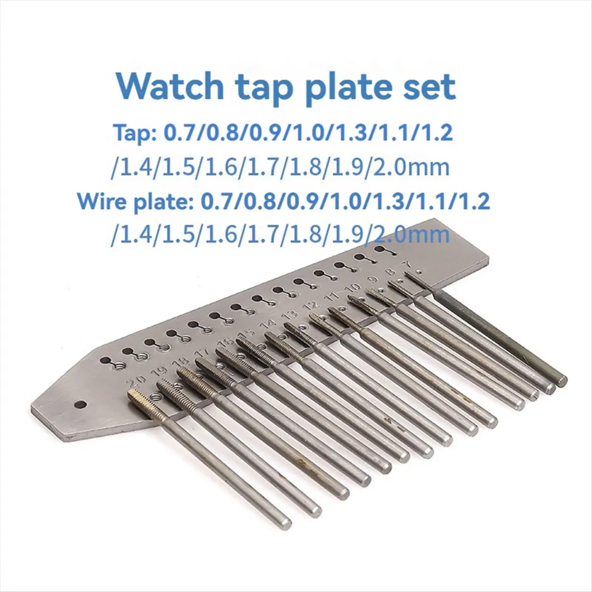 Watch Tap & Die Set,14 Taps Screwplate 0.7mm 2mm ,Micro Screw Thread Cutting Tools for Watch Plate& Arbor Repair [2026 MOCC]