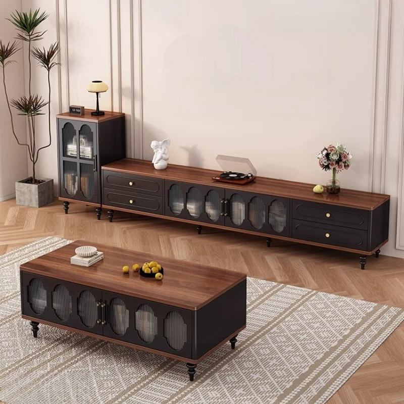 Glossy Extended TV Stand Drawers Modern Designer Television TV Stand Floor Room Meuble Television Salon Living Room Furniture