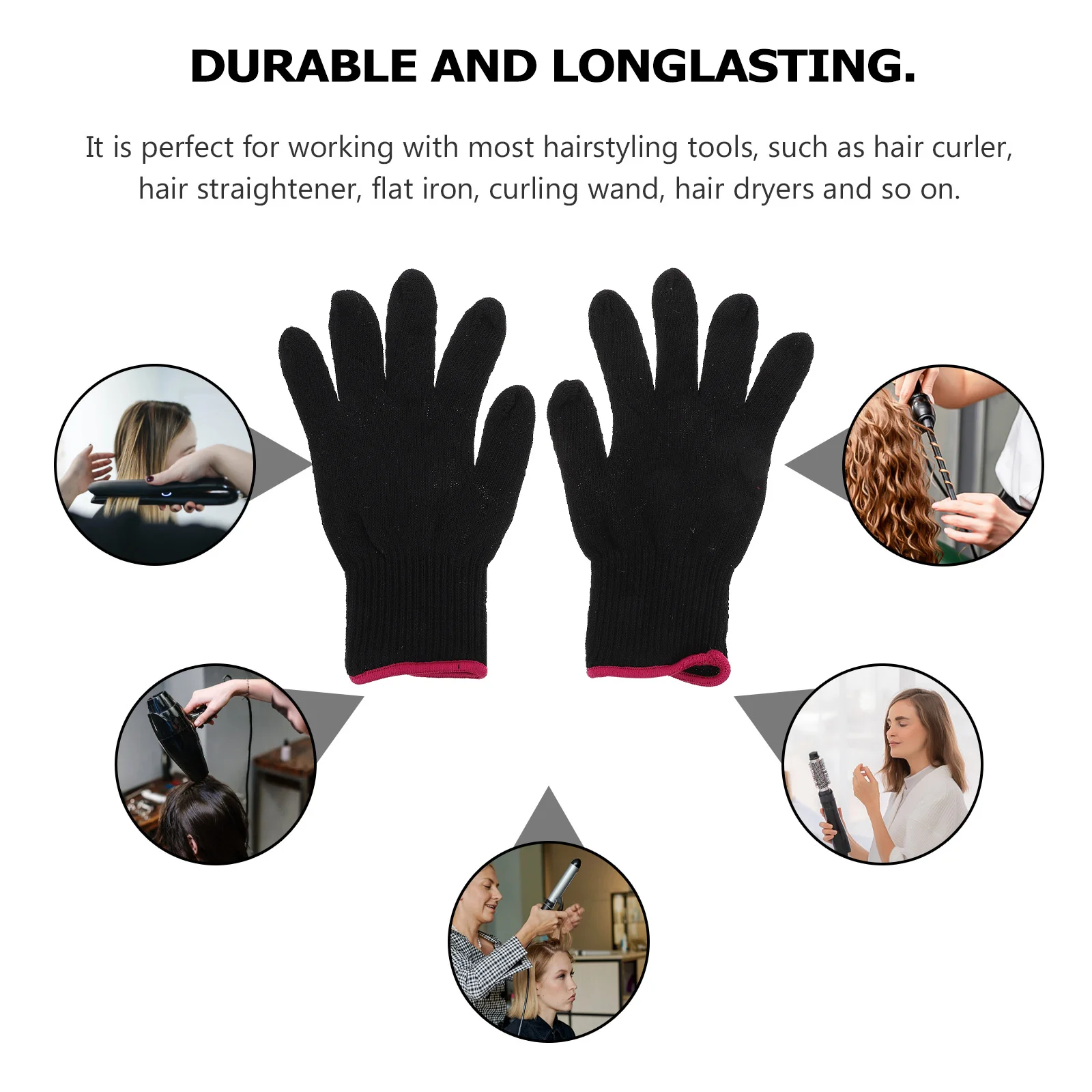 Heat Resistant Gloves Bumps Proof for Hair Heated Mittens Silicone Anti-collision