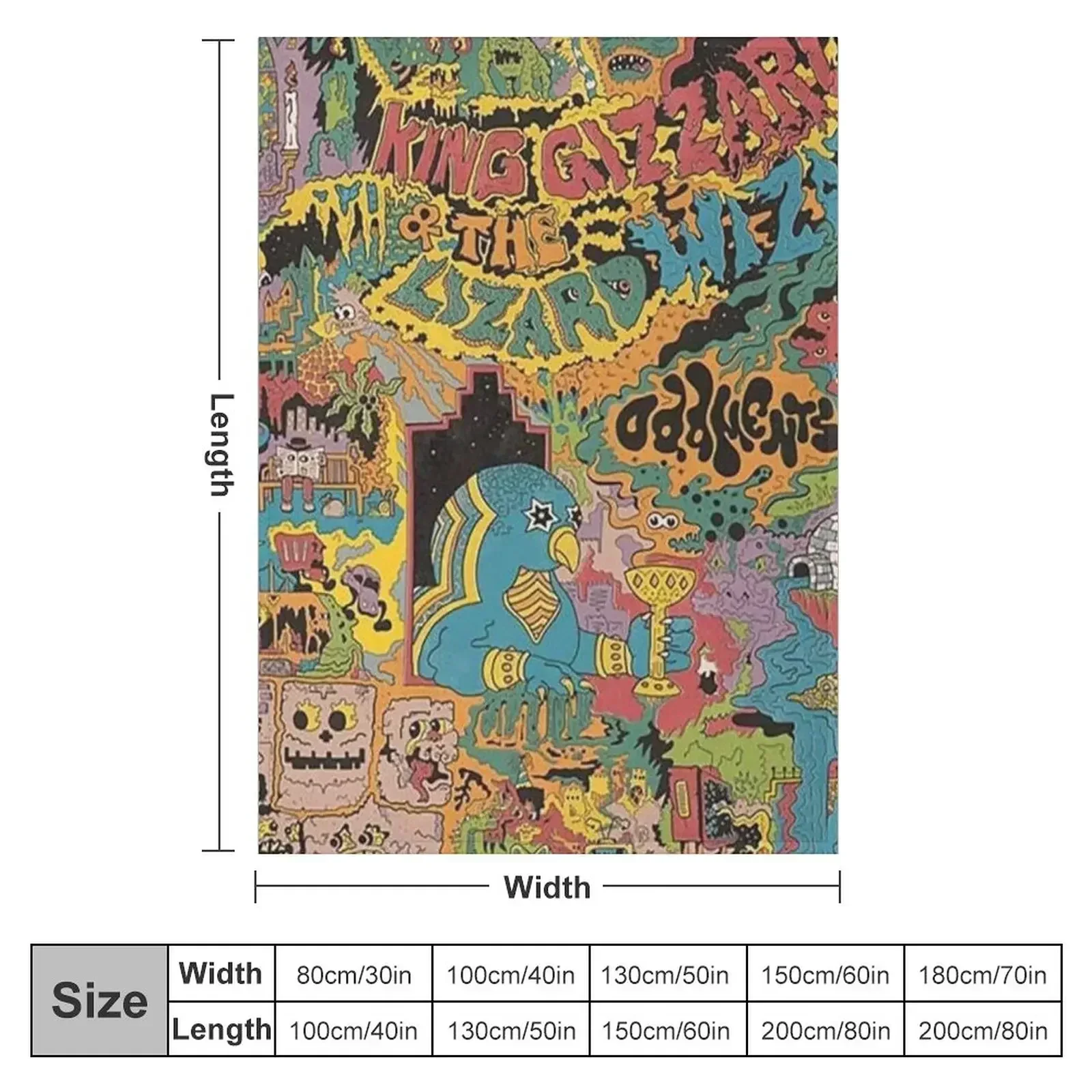 king gizzard oddments Throw Blanket Stuffeds Thermals For Travel Flannels Hairy Blankets