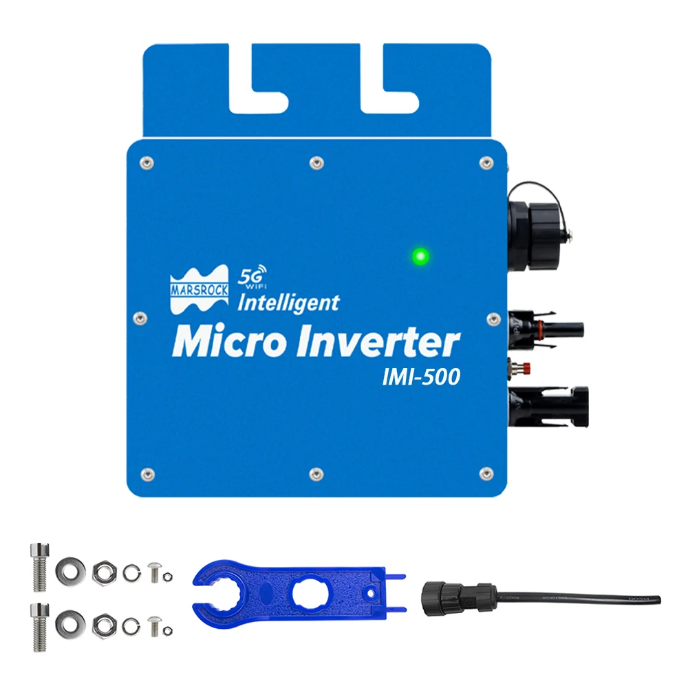 지능형 태양광 인버터, 500W 22-50VDC 입력 그리드 타이 마이크로 인버터, 120VAC 또는 230VAC 홈 그리드용 와이파이 기능