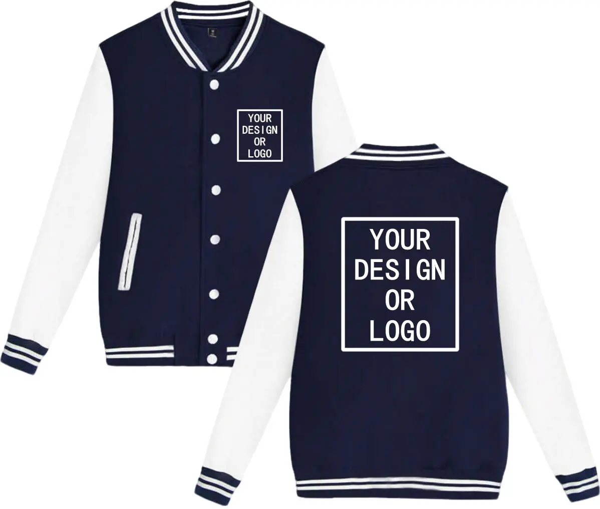 Custom Your Brand LOGO Women Men Kid Casual Baseball Jersey Solid Color Jacket Streetwear Personality Custom Coat Family Look - view 5