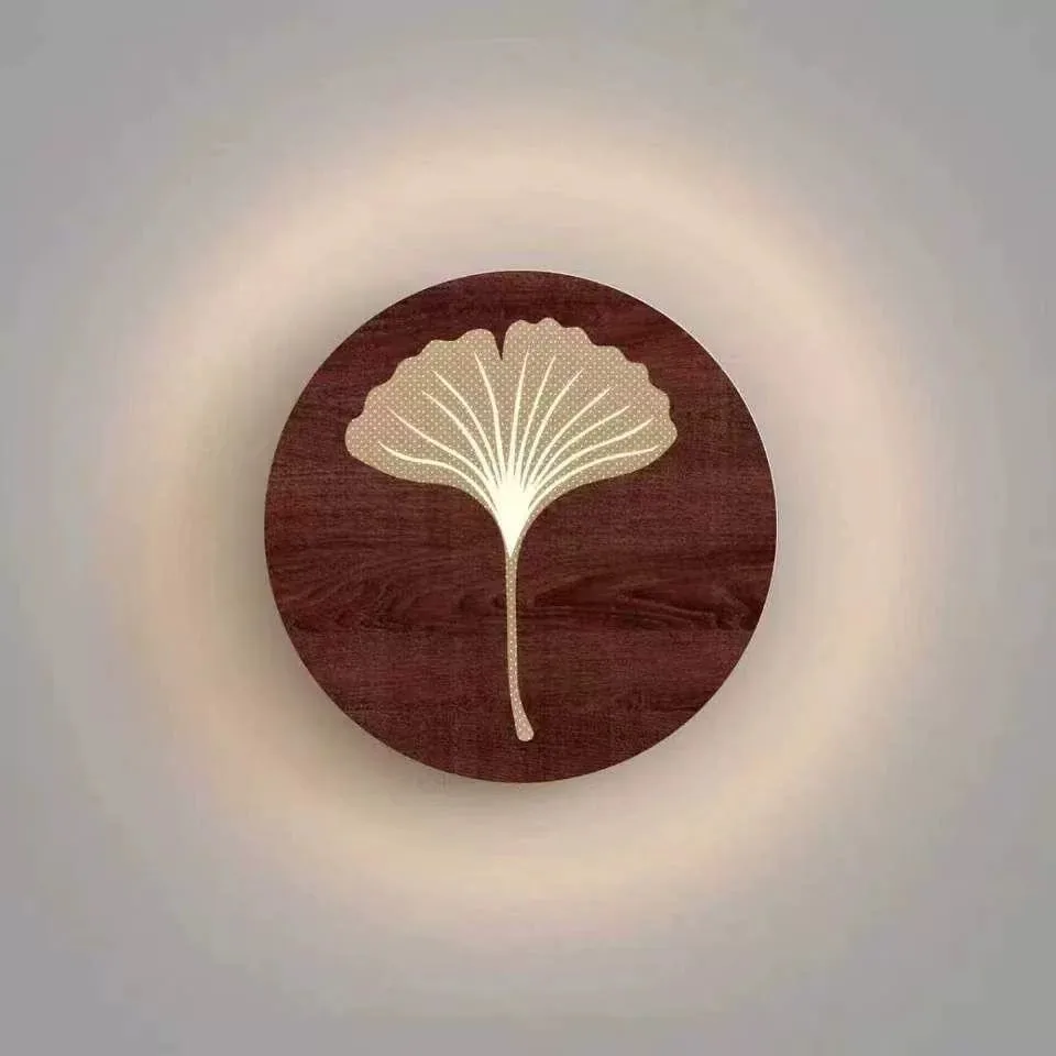 

Chinese Style LED Wall Lamp Walnut Iron Corridor Aisle Lighting AC90-260V Fashionable Bedside Atmosphere Lamp for Home Decor