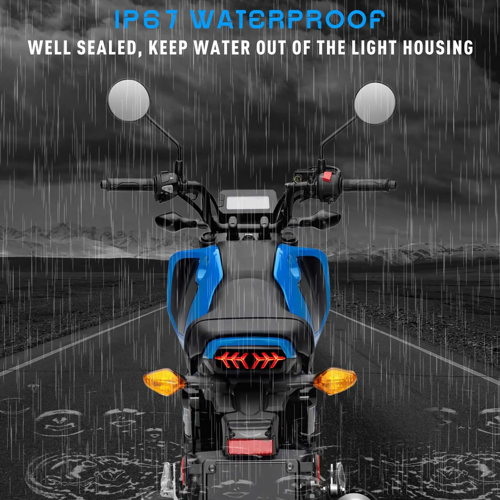 

Motorcycle Taillight LED Brake Tail Light With Turn Signals For Honda MSX/GROM125 CB650F CBR650F CTX700N YG125
