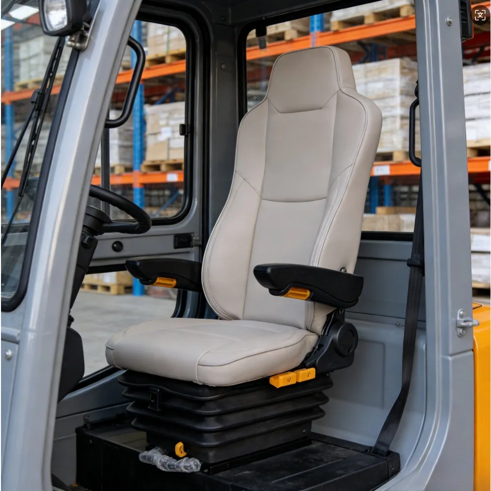 

Factory Direct Sale Durable Leather Mechanical Suspension Driver Seats for Heavy-Duty Construction Machinery Forklift Equipment