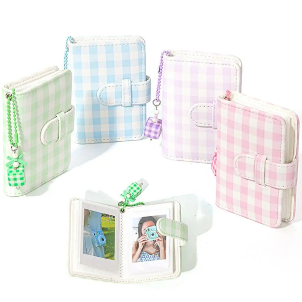 28 Pockets 3 inch Photo Album Grip Texture with Pendent Picture Storage Case Universal PU for Fujifilm Instax Mini 12/11/9
