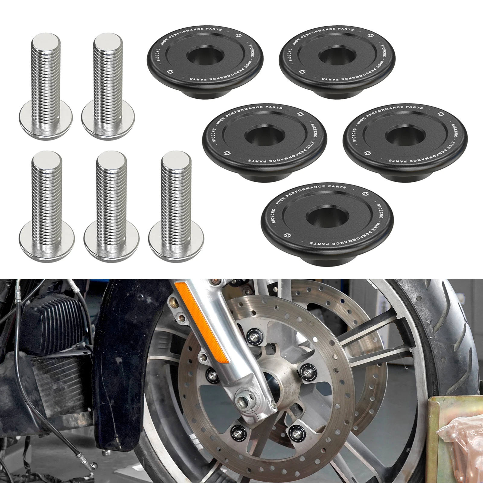 For 15-22 Harley Road Glide/Special FLTRX Street Glide Special  Front Brake Disc Rotor Bolts Kit for Road King Special 2017-2024