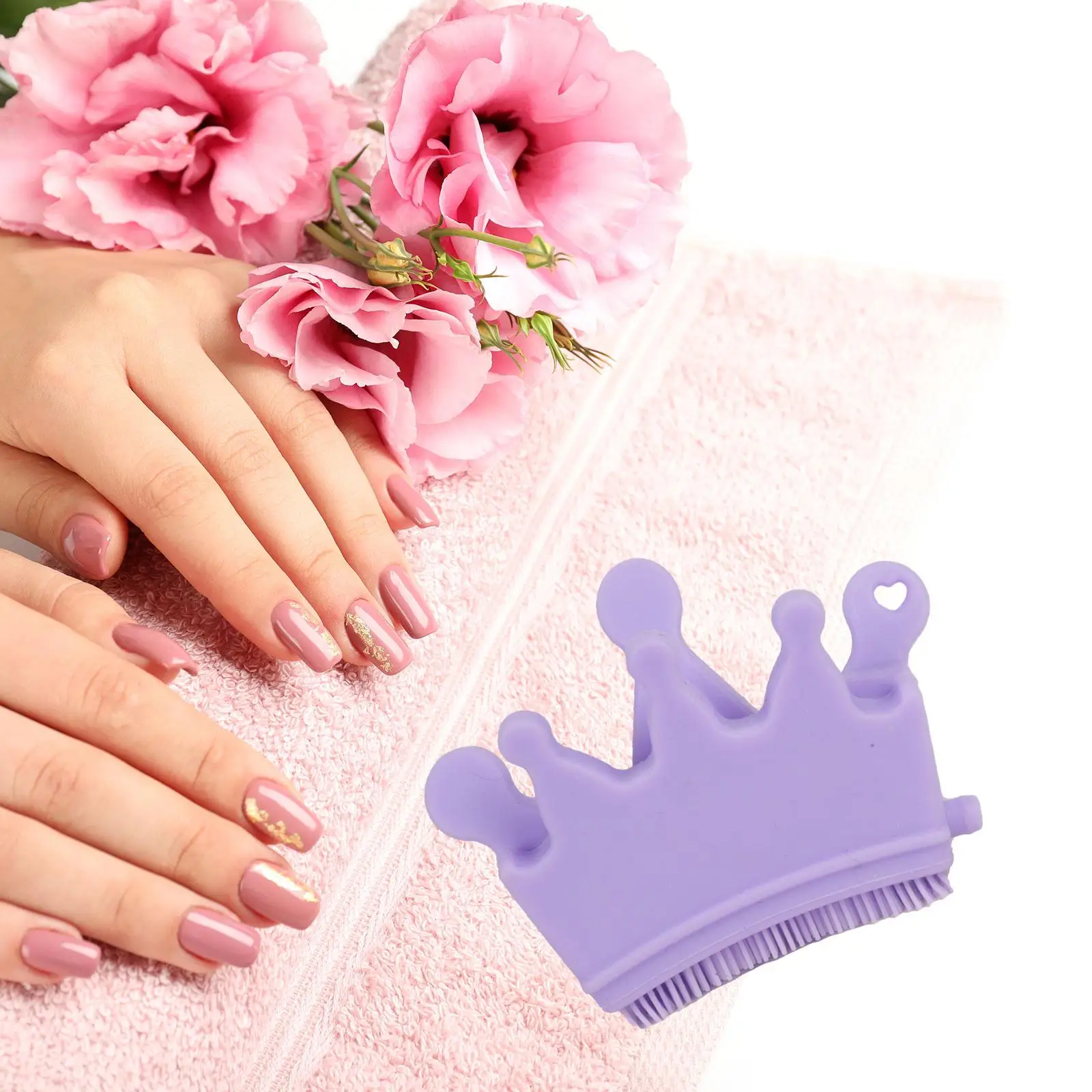 Brosse à ongles violette en Silicone, outil de Support de doigt, porte-brosse pour Nail Art, Support Compact pour Salon de manucure, équipement de décoration des ongles