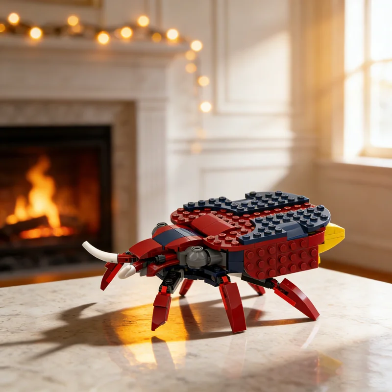 190pcs MOC Creator 3 1 Beetle Model Building Blocks Architecture Festival Gifts Toys DIY Creative Education Idea Brick