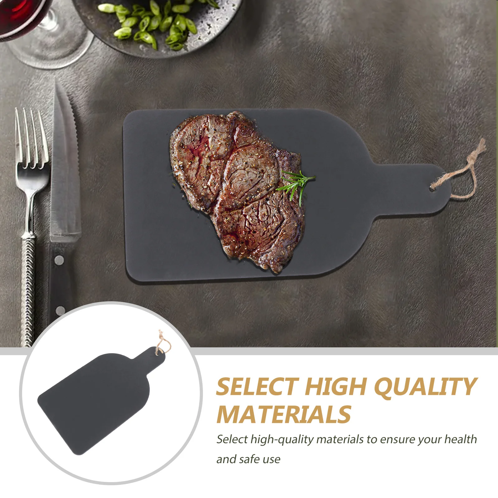 

1Pcs Steak Plate Non-Slip Food Serving Dish for Steak Bread Pastry Display Serving Food Dish Kitchen Tableware