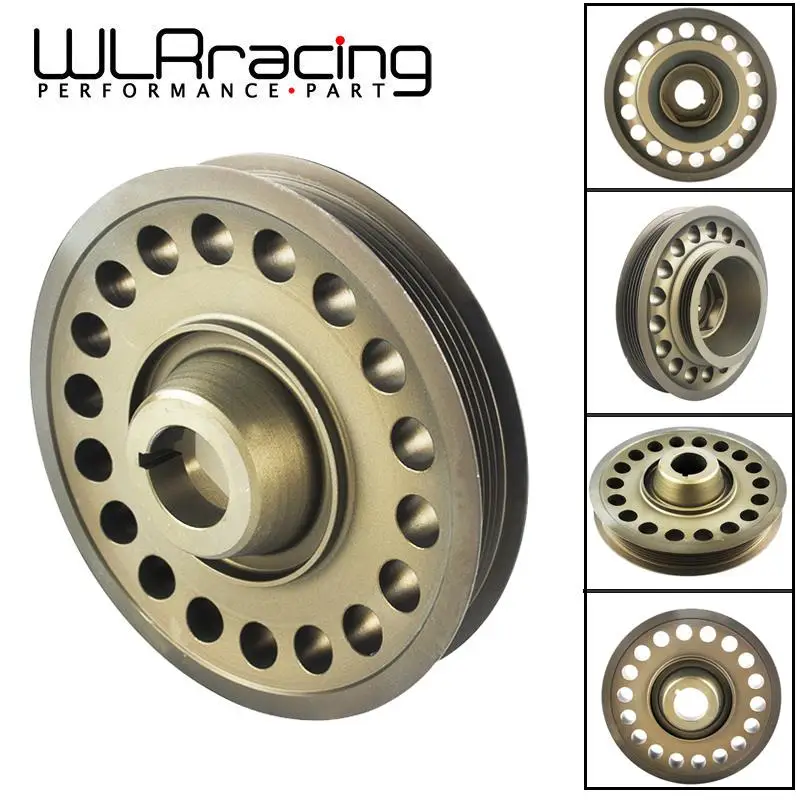 WLR RACING - Light Weight Aluminum Crankshaft Pulley OEM Size For 93-01 Honda Prelude H22 VTEC WLR-CP012