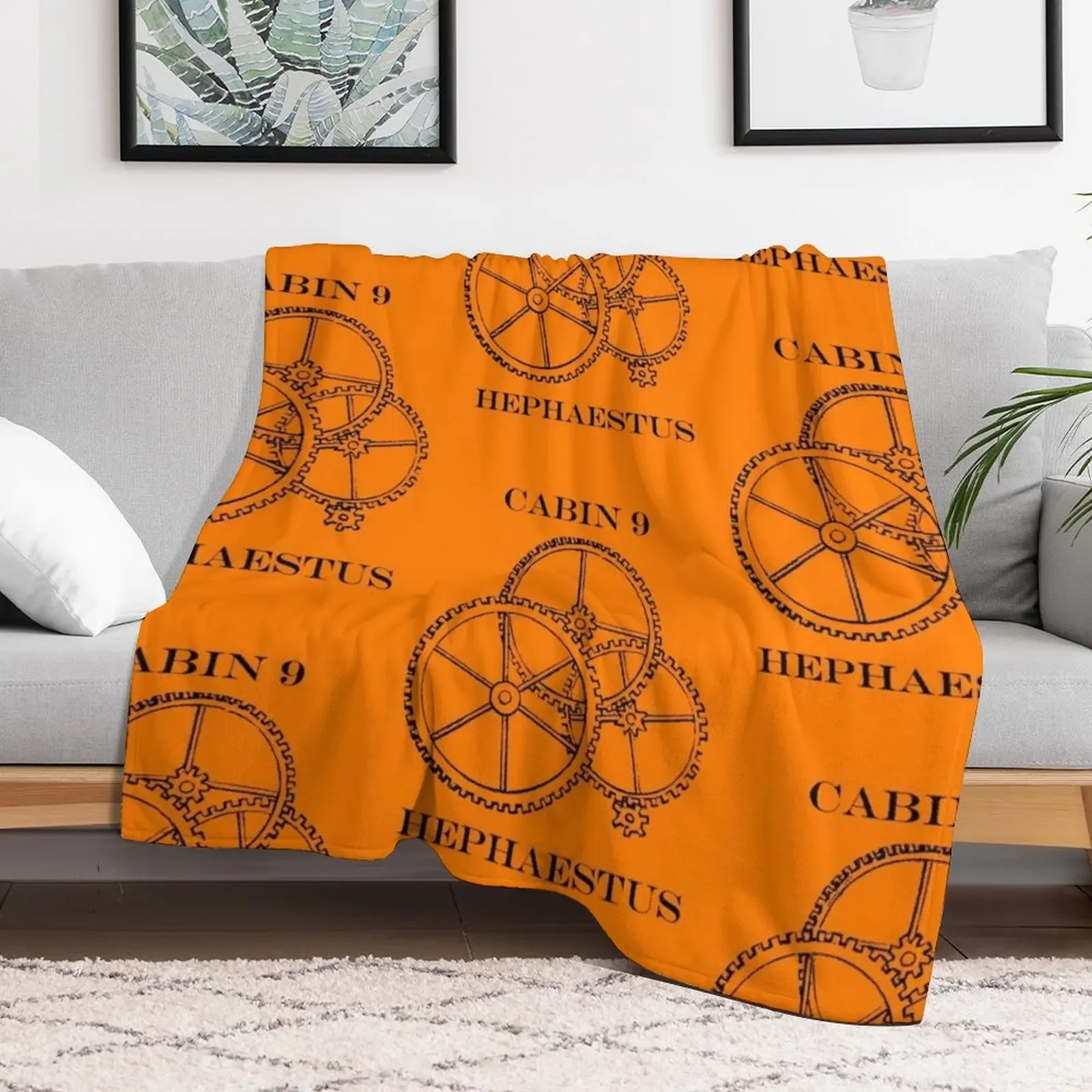 Camp Halfblood - Hephaestus Cabin Throw Blanket Warm Napping Blanket for Office Couch Bed