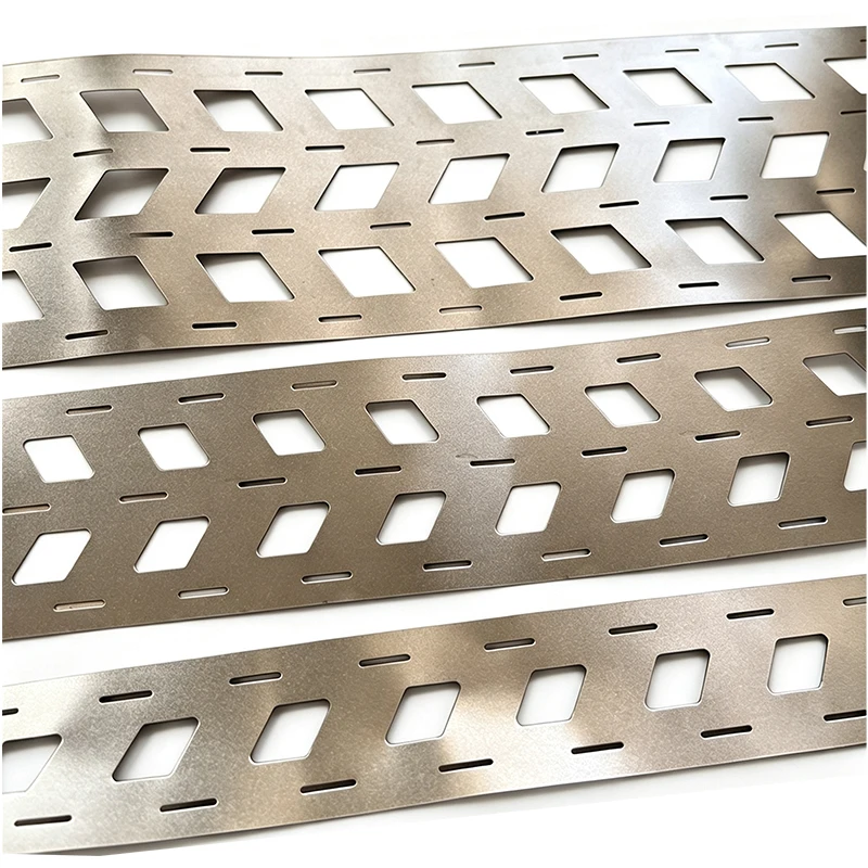 0.15/0.2mm Thick Diagonal Misalignment Spot Welding Strip  Hole Spacing  21.5/22.5mm for Welding 21700 Lithium-ion Battery Packs